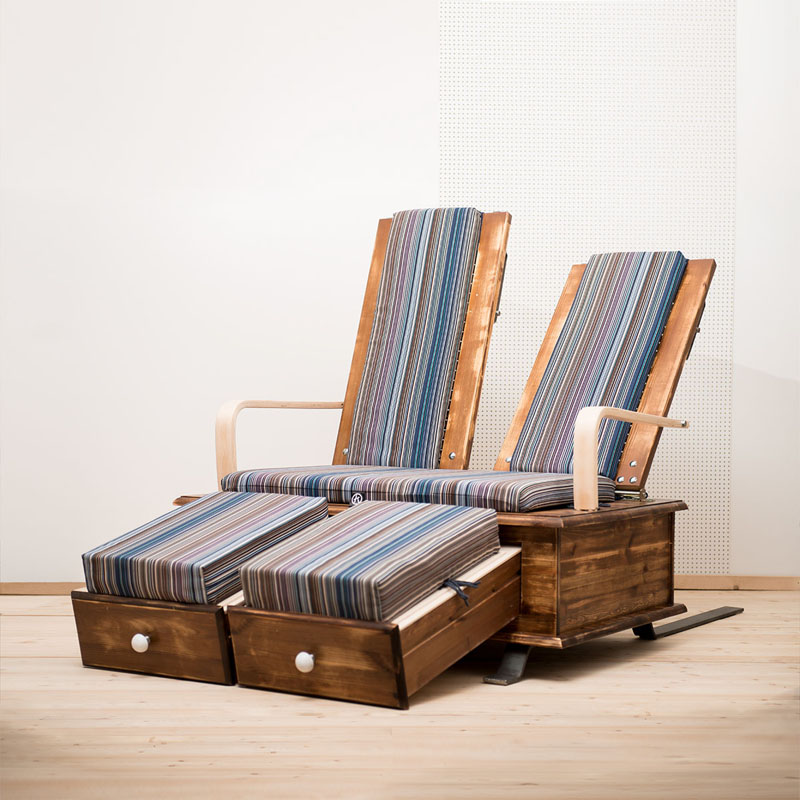 Beach - Strandkorb-Feeling für daheim Liegestuhl Recycling + Upcycling = nachhaltige Designer-Möbel aus Leipzig