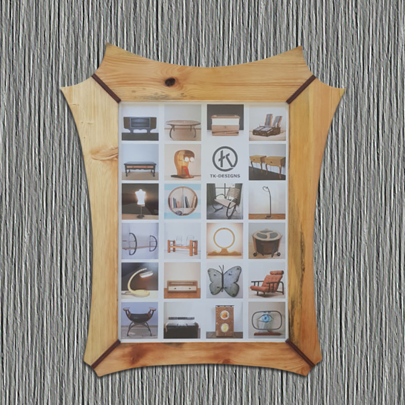 Ornament - Bilderrahmen A1 nachhaltiger Rahmen aus Holzabfällen Recycling + Upcycling = nachhaltige Designer-Möbel + Accessoires aus Leipzig