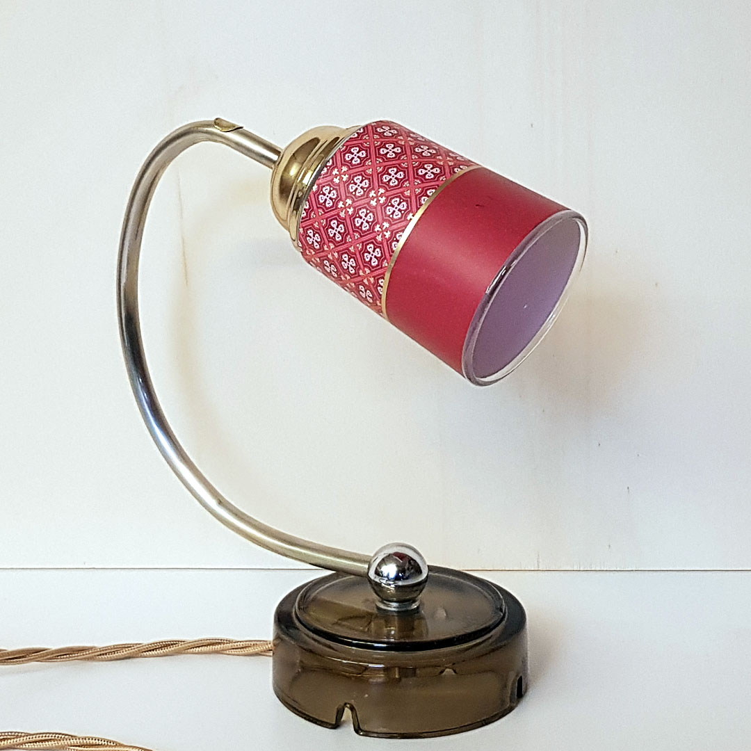 Ashley IV - Tischleuchte aus Aschenbecher und Teelicht Recycling + Upcycling = nachhaltige Designer-Möbel + Accessoires aus Leipzig